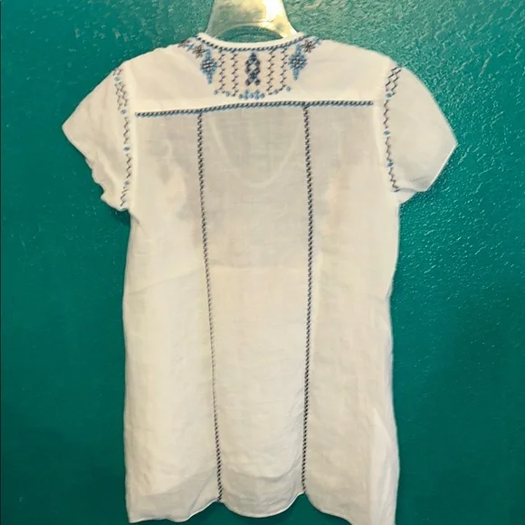 Johnny Was Embroidered White Top - Picture 7 of 7